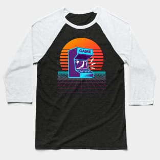 Arcade Machine Retrowave Baseball T-Shirt